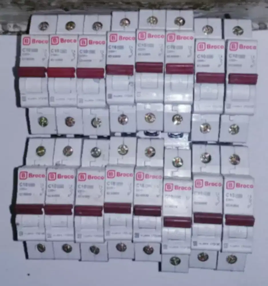 Mcb broco 1phase 10a 16pcs baru