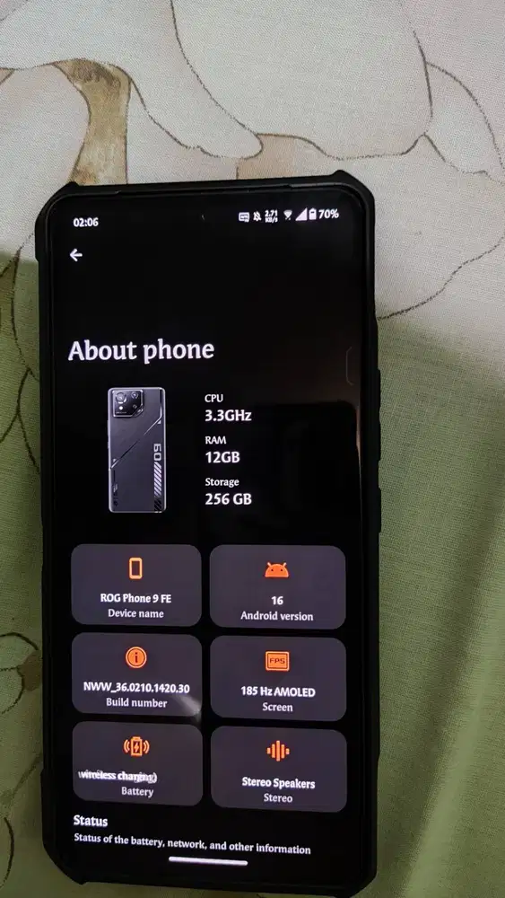 Dijual Asus ROG 9 FE Ram 12 gb, Rom 256