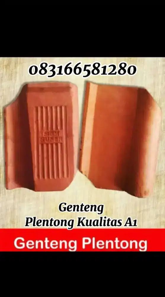 Jual genteng Plentong kualitas bagus terbaik