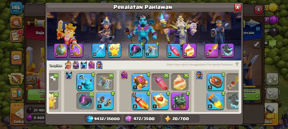 juala akun coc th 13