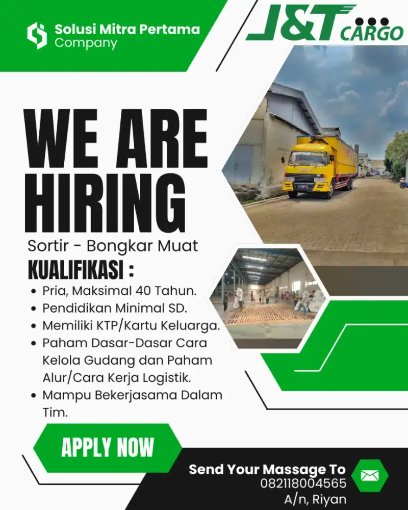 Lowongan pekerjaan JNT CARGO