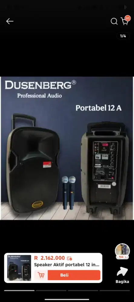 Sepeker aktip portabel 12in fulseer