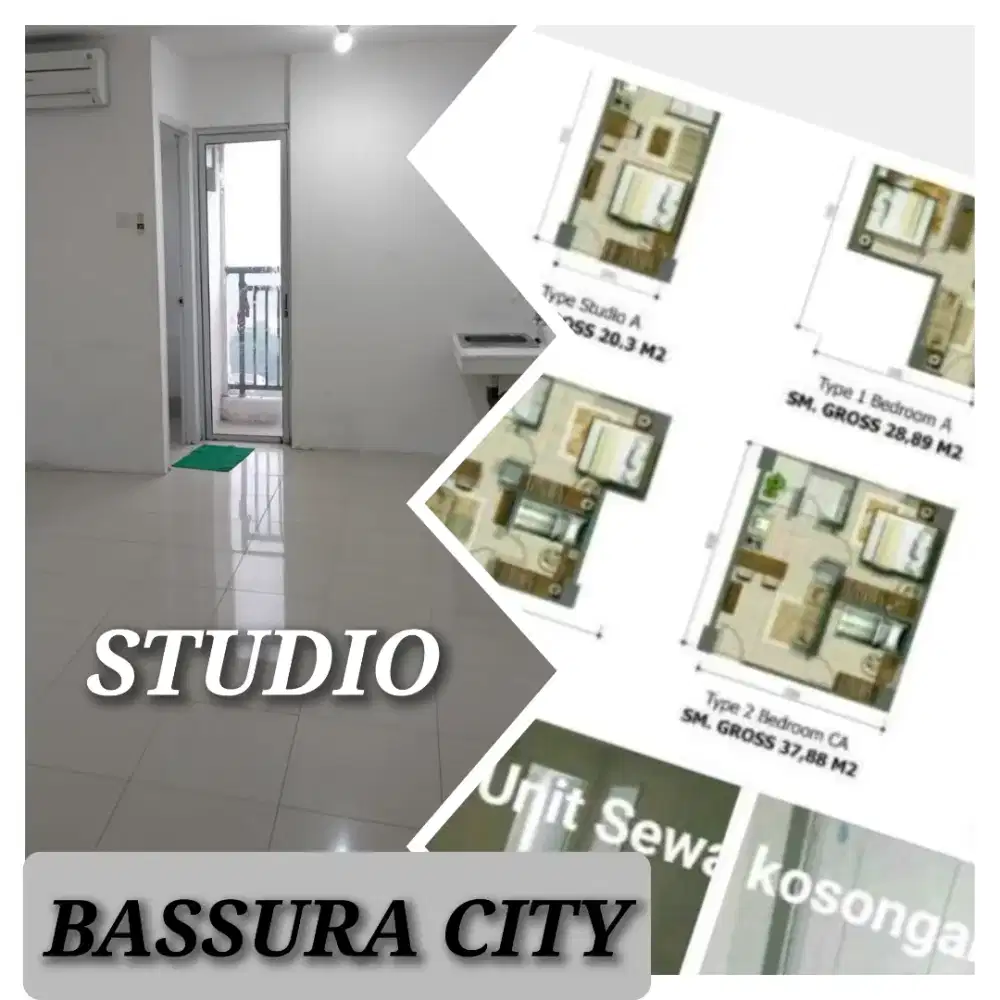 Jual Studio SHM unfurnished Bassyra City