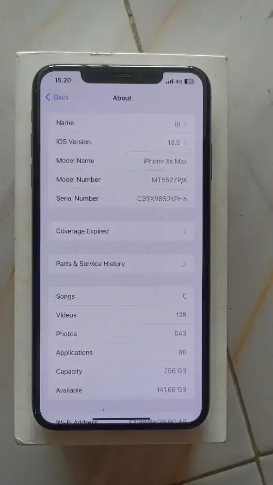 Iphone xs max 256 gb inter all op