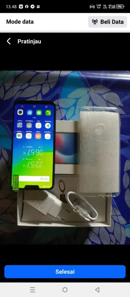 Jual hp baru murah Vivo v9 ram 4/64 layar 6,2 inch fulset