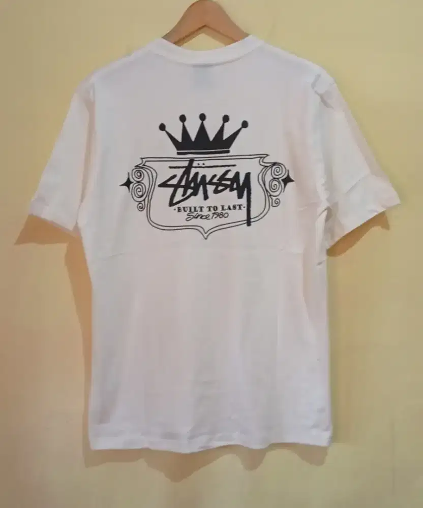 STUSSY BUILT TO LAST PIGMENT DYED TEE CREAM