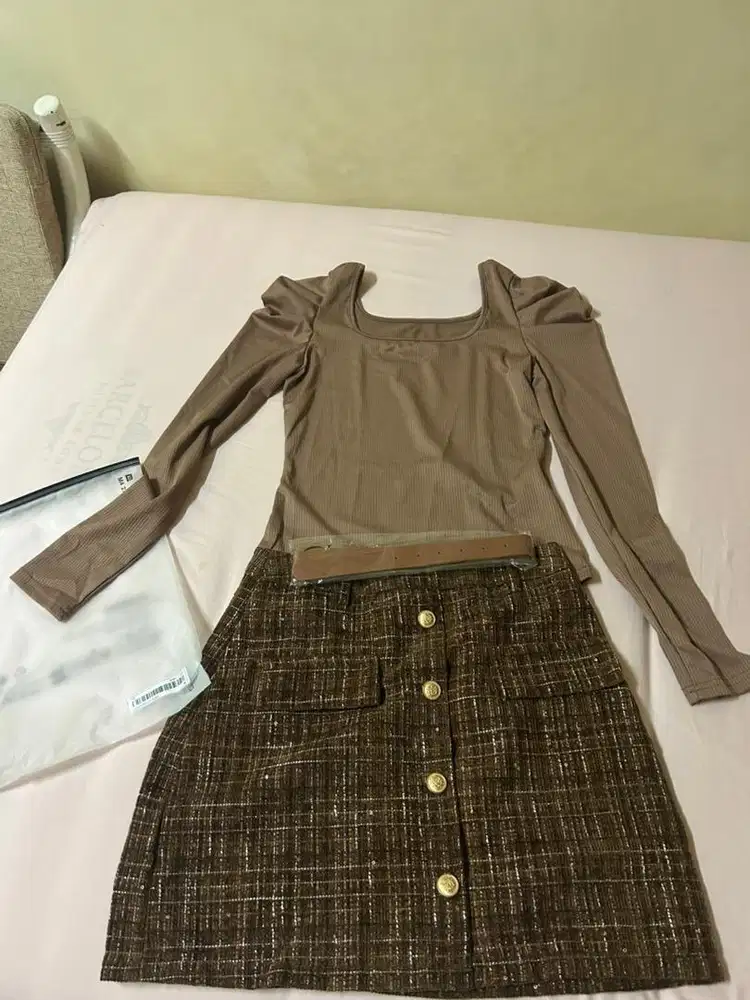Baju set rok wanita