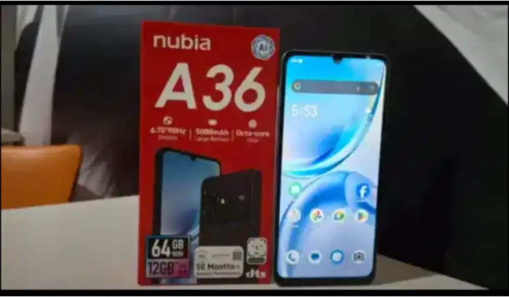 NUBIA A36 4/64 Fullset nego bensin