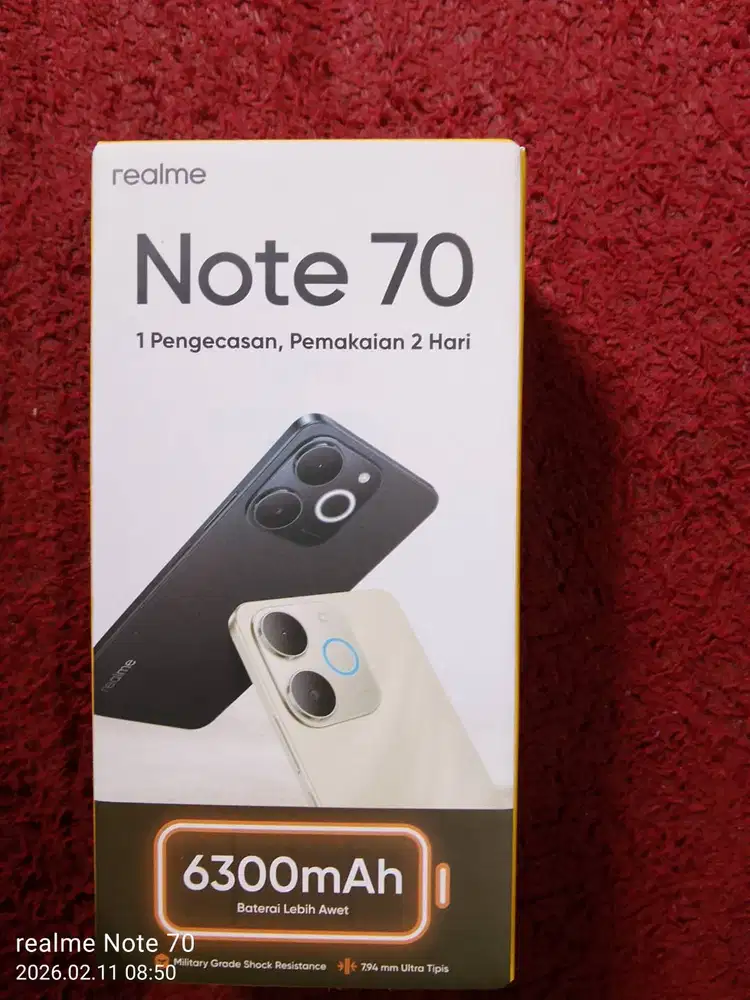 Realme note 70,hitam