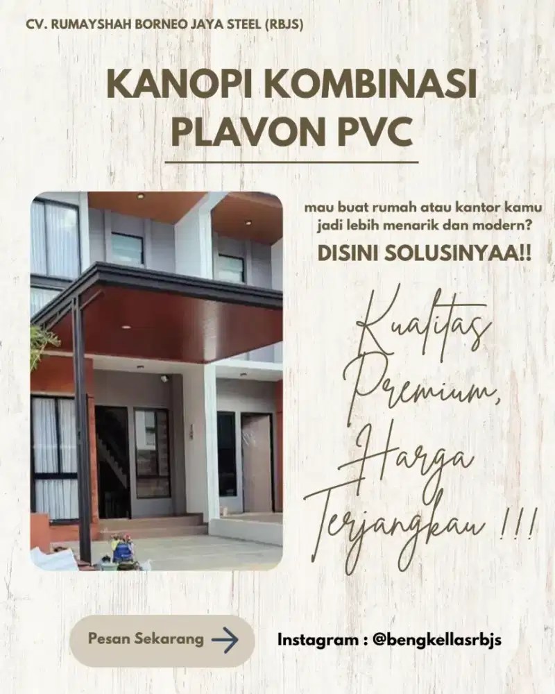 KANOPI KOMBINASI PLAVON PVC