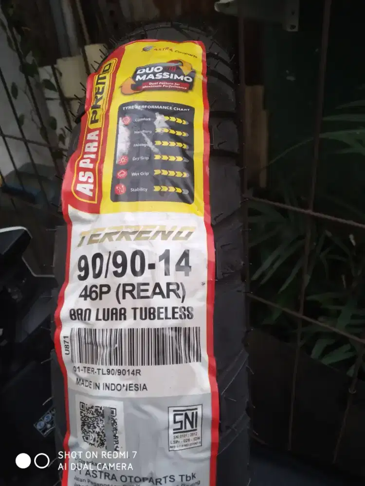 JUAL BAN MOTOR  ASPIRA PREMIO  90/90 -14