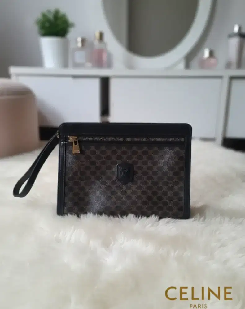 Celine Macadam Canvas Clutch Bag