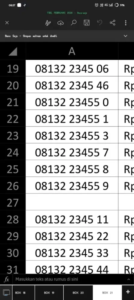 NOMOR CANTIK TELKOMSEL