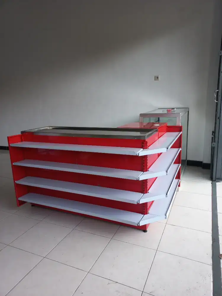 Meja Kasir Toko Minimarket Tipe L