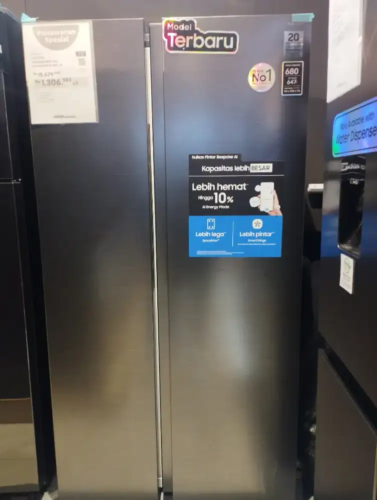 KULKAS SAMSUNG SBS RS70F65QNFSE 680LTR