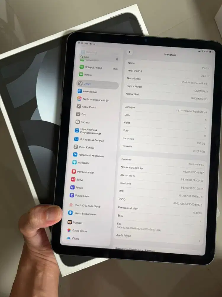 Ipad air 5 256gb celluler ex ibox resmi