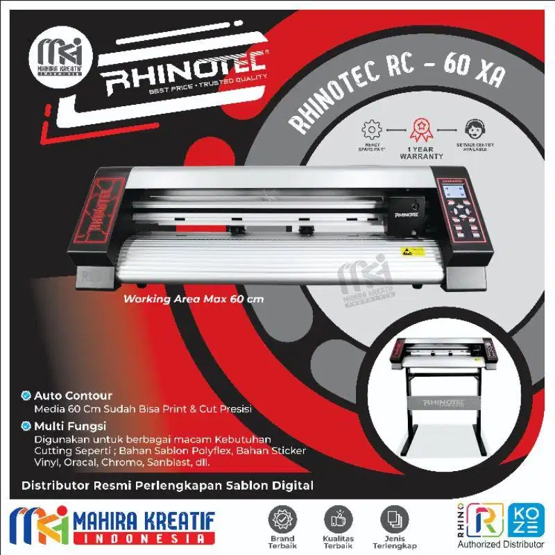 Mesin cutting sticker rhinotec RC 60 XA