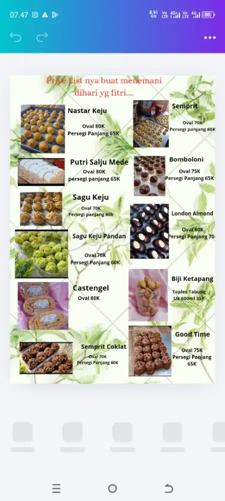 Aneka kue kering lebaran