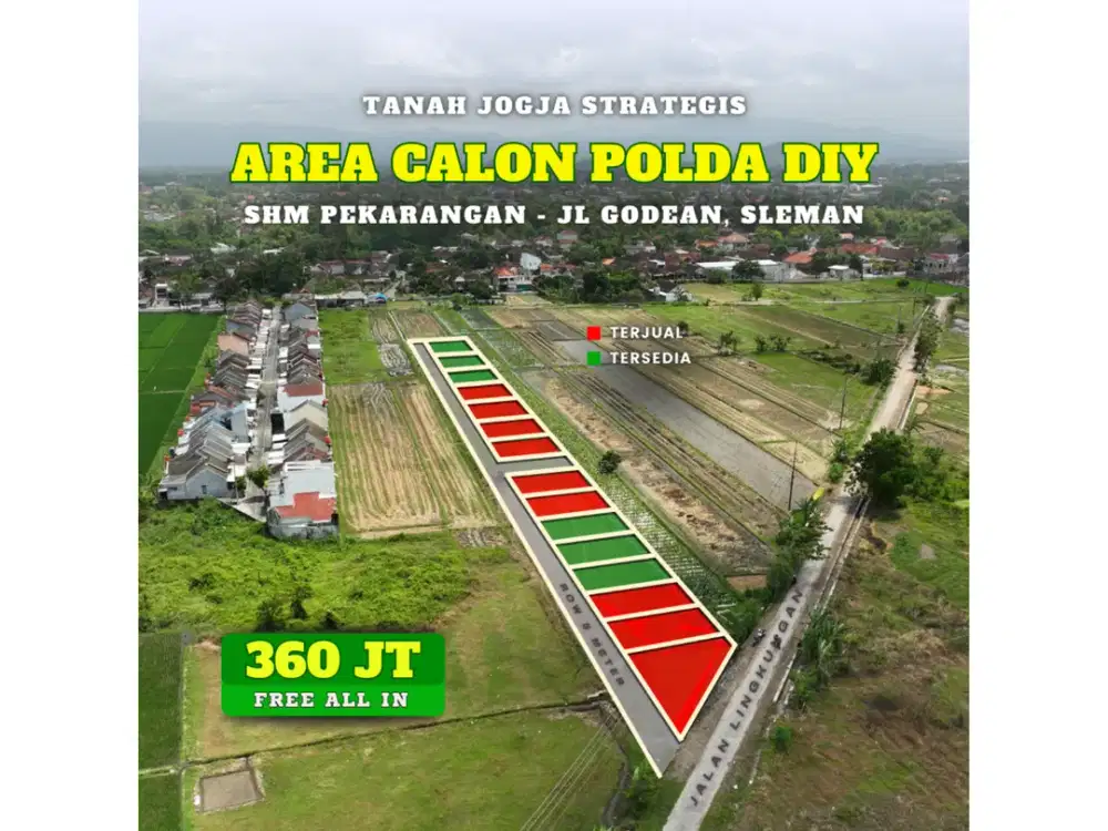 View Sawah, Tanah 300 Jt-an di Dekat RS PKU Gamping
