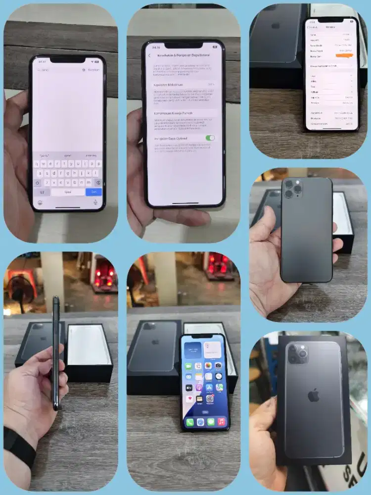 Iphone 11 pro max 256 gb dgn kondisi mulus,Baterai bh 86% resmi PA/A