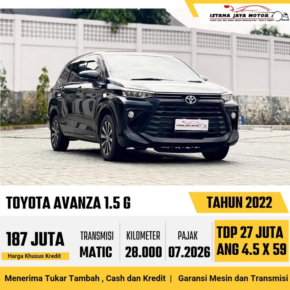 TOYOTA AVANZA 1.5 G CVT 2022