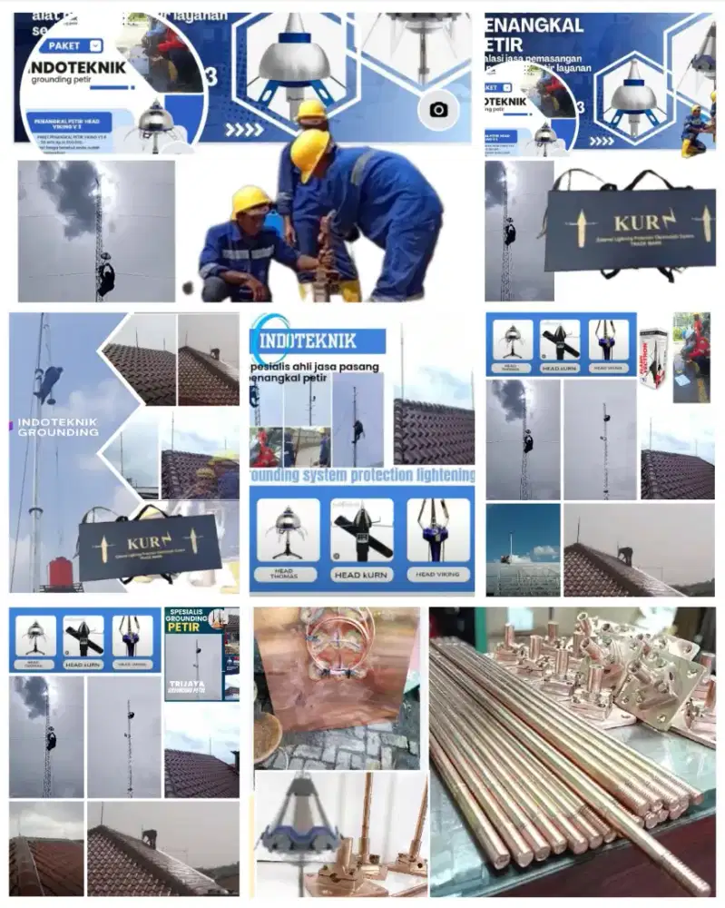 Spesialis ahli jasa pasang penangkal petir dan grounding mesin
