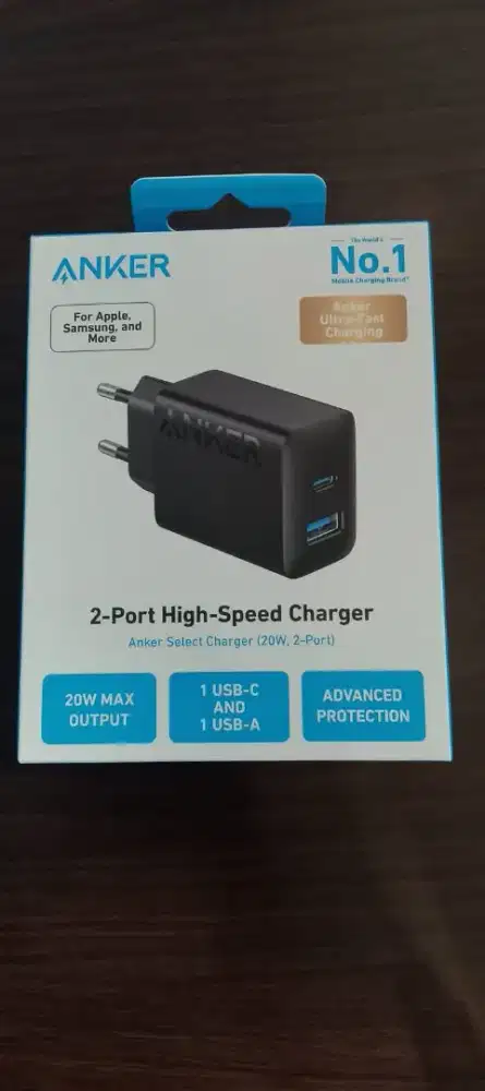 Wall Charger PowerPort 20W 2 Port A2348L11 - Black