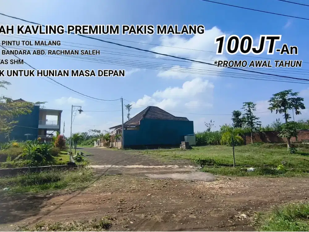 Tanah 100 jutaan lokasi pakis malang sebelah bandara