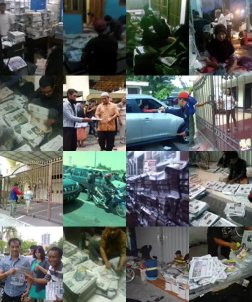 Terima jasa sebar brosur sisip koran, door to door, perempatan lampuTL