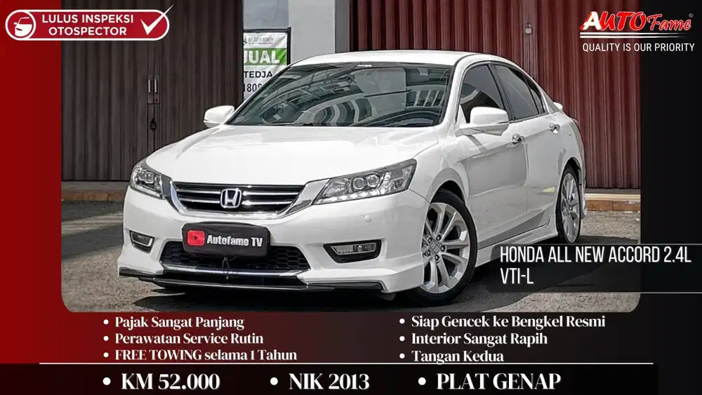Honda All New Accord 2.4L VTI-L NIK 2013