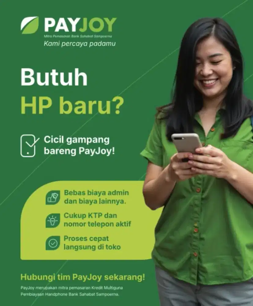 Cicil hp baru dengan mudah syarat KTP saja dan tingkat approval tinggi