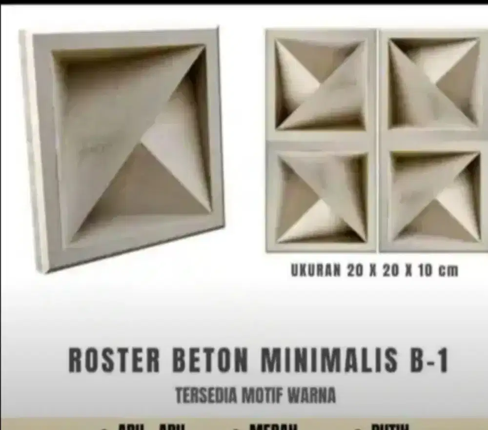 Roster beton minimalis berbagai macam motif