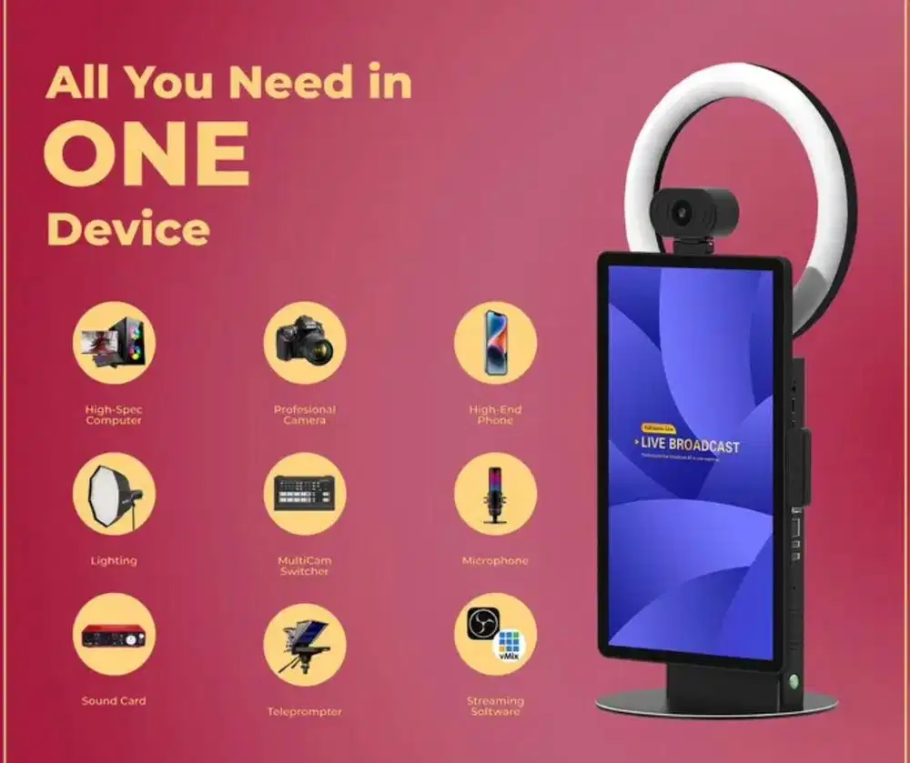 Tablet camera all in one live streaming tiktok shopee