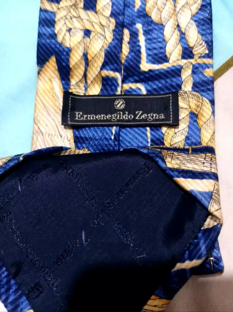 ZEGNA Tie Dasi Ori Likenew Lv Gucci Louis Vuitton Hermes Burberry Dior