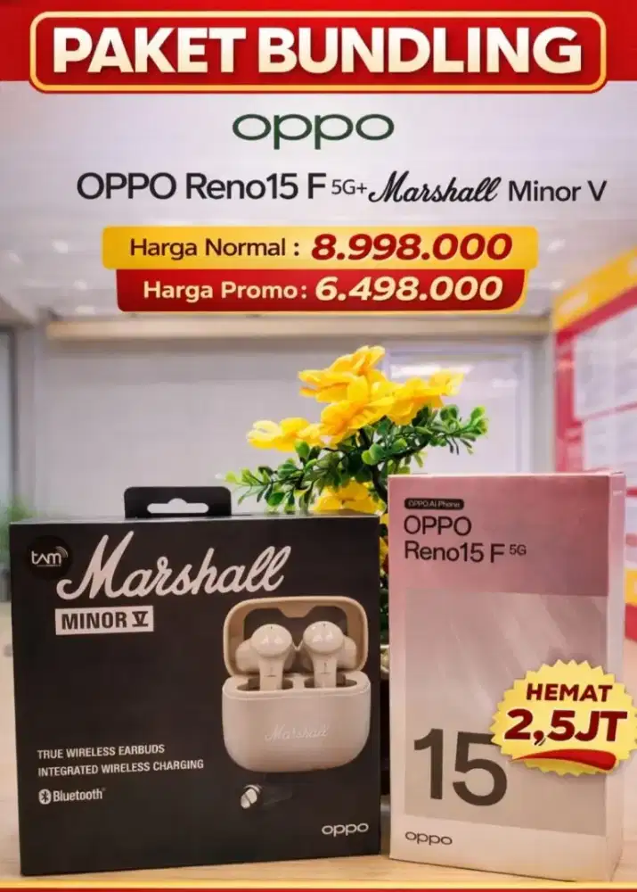 Oppo Reno 15f X Marshall promo valentine