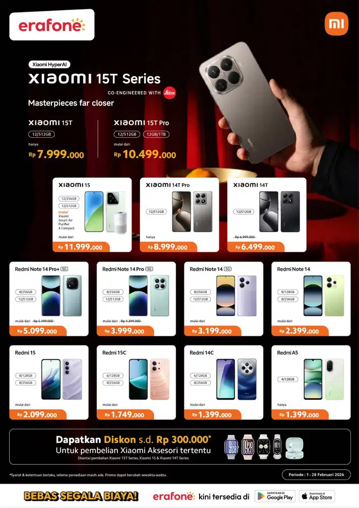Xiaomi terbaru all type di erafone