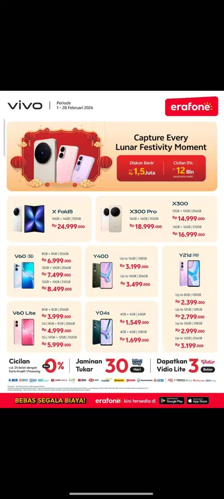 Vivo all type erafone cicilan bisa