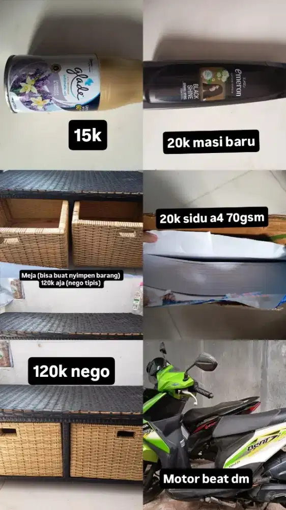 Barang bekas kos preloved, bisa nego