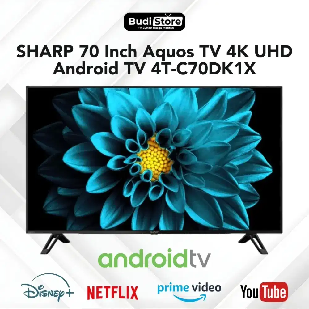 SHARP 70 Inch Aquos TV 4K UHD Android TV 4T-C70DK1X