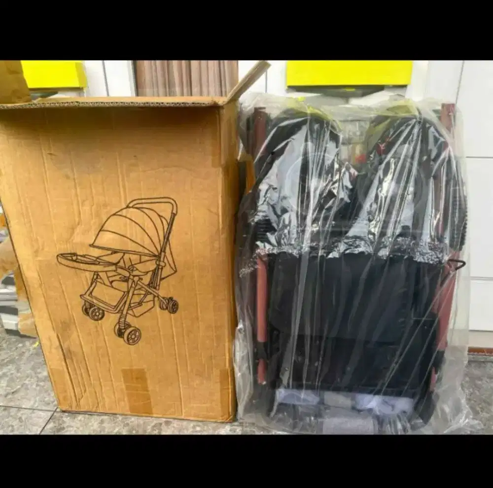 Stroller beige BARU belom pernah dipake