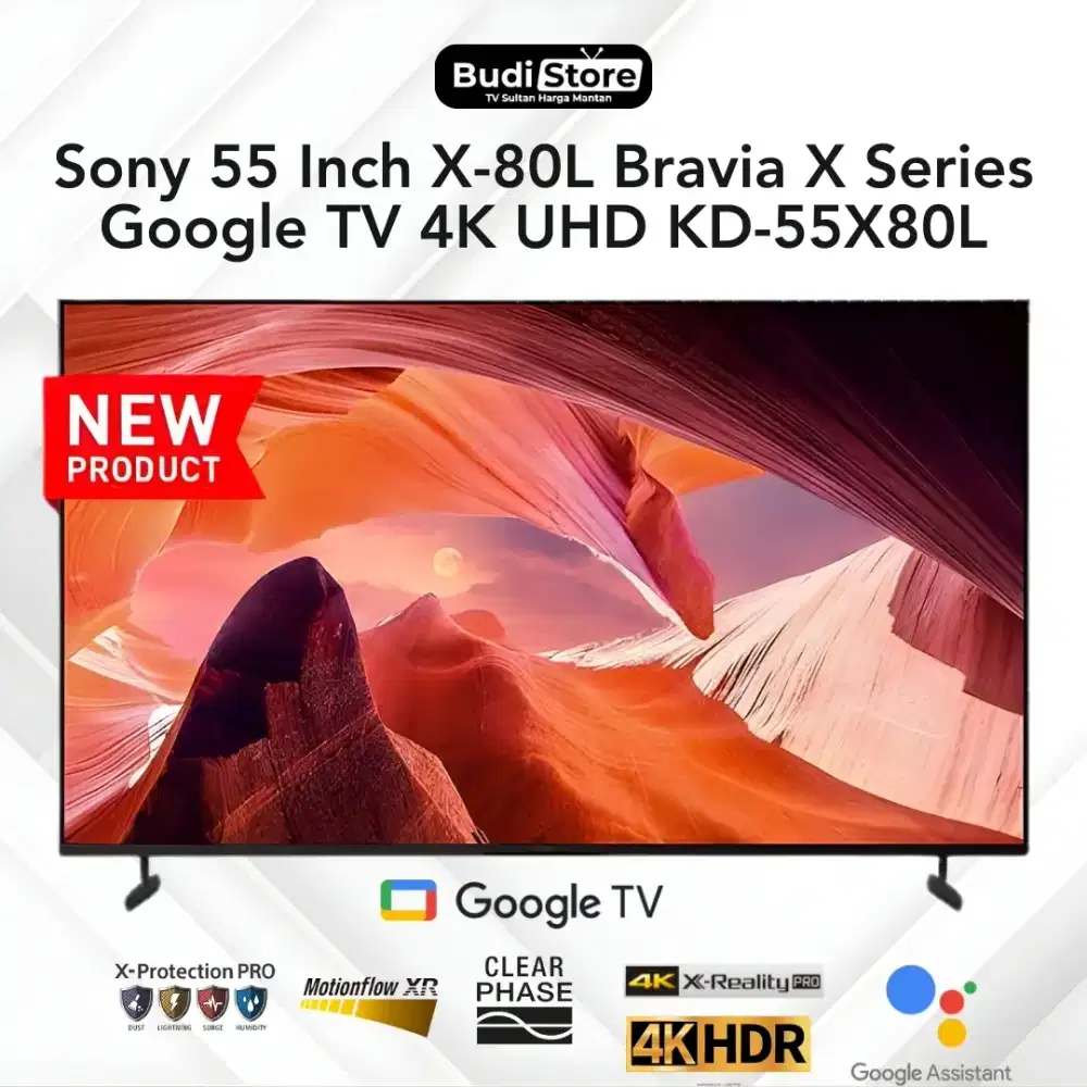 Sony 55 Inch X80 Bravia X Series 4K UHD Google TV KD-55X80L