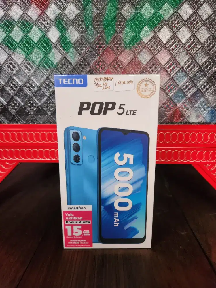 Tecno Pop 5 LTE 3GB/32GB Ice Blue Baru Resmi
