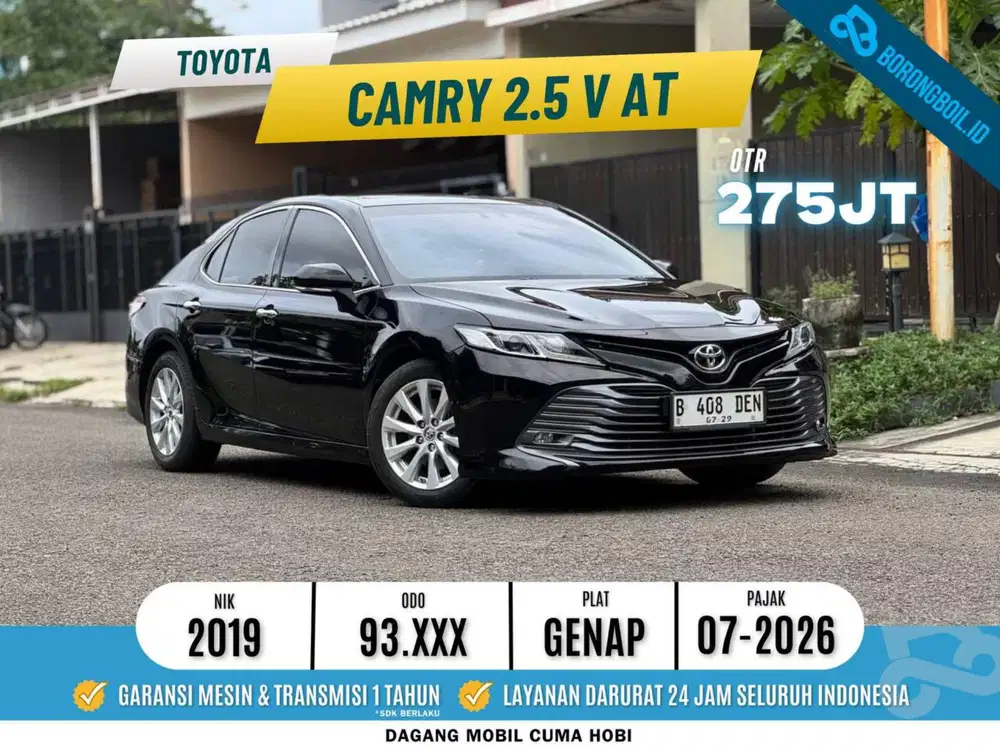 Toyota Camry 2.5 V AT Sunroof Hitam 2019 Hitam Metalik