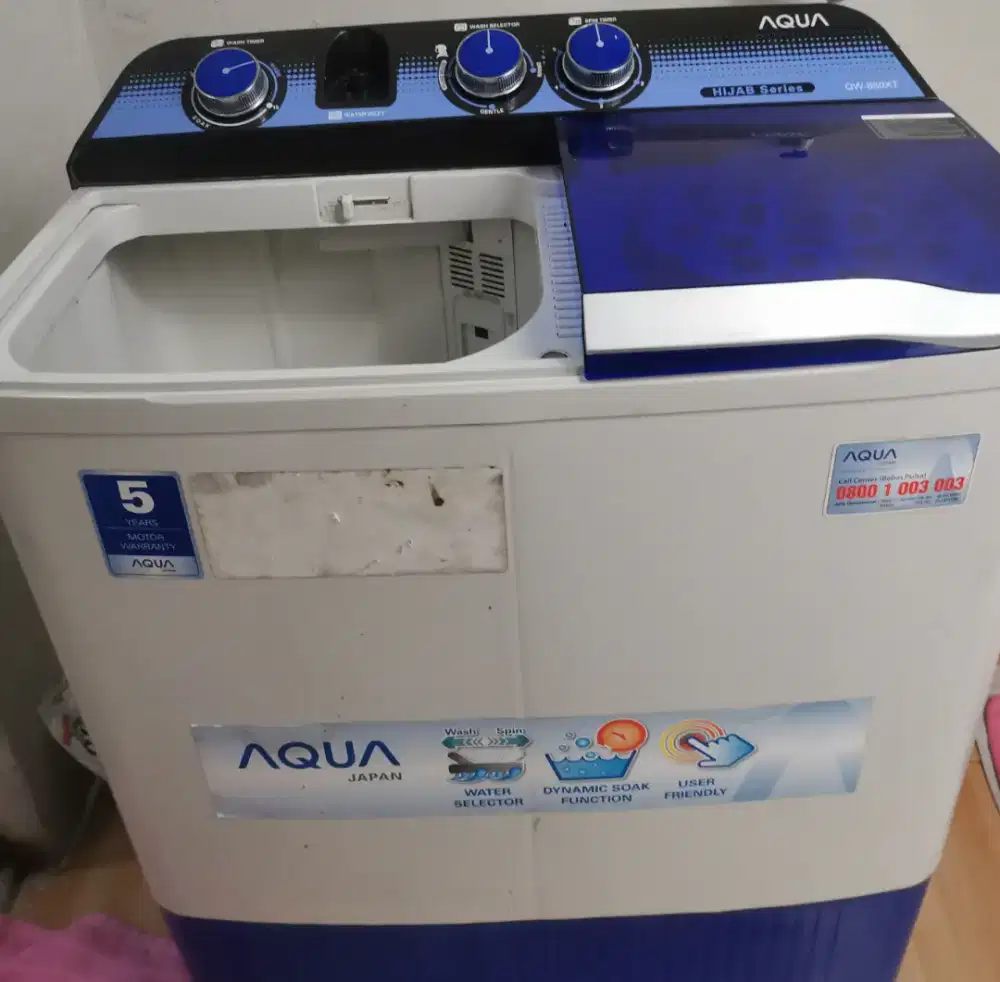 Mesin cuci sanyo/aqua 8kg siap pakai