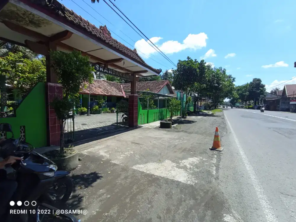 Tanah murah pinggir jalan aspal dekat puskesmas srandakan bantul yogya