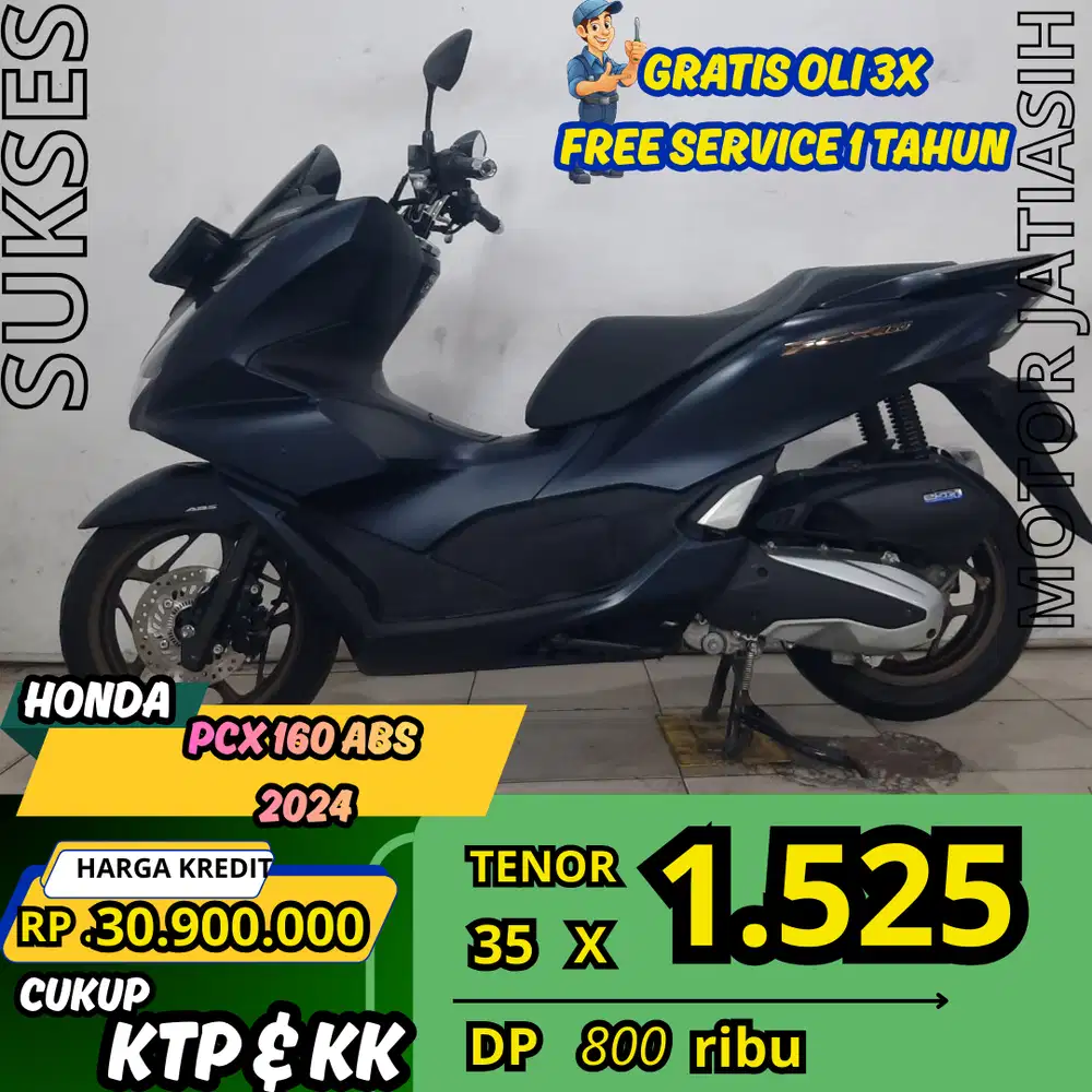 PROMO SPESIAL HONDA PCX 160 ABS 2024 DP CUMA 800 SYRAT KTP DAN KK