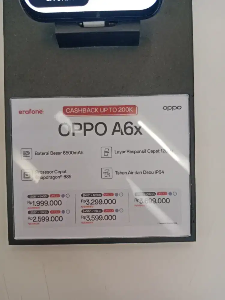 Oppo A6x cash back 200k