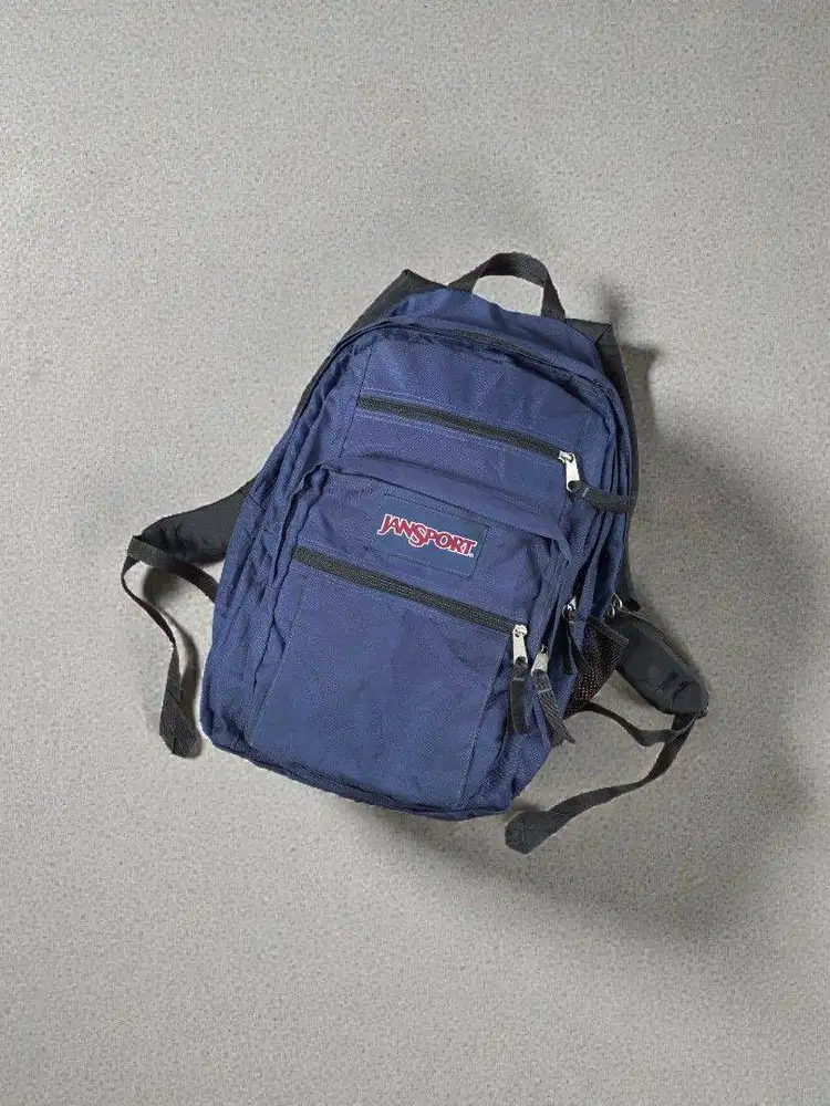JanSport Big Student Navy Backpack (Tas Ransel Sekolah/Daily Daypack)
