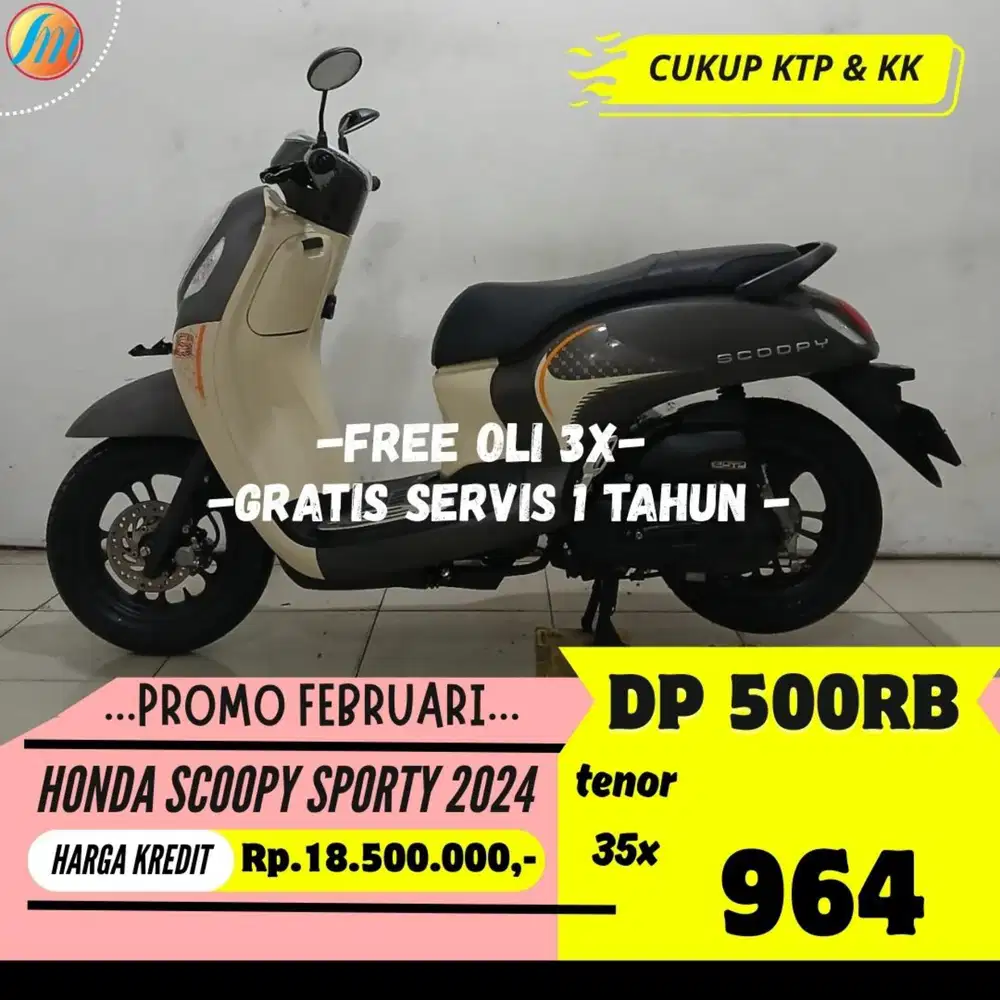 HONDA SCOOPY SPORTY 2024 KREDIT DP CUKUP 500RB ANGSURAN SANGAT RINGAN