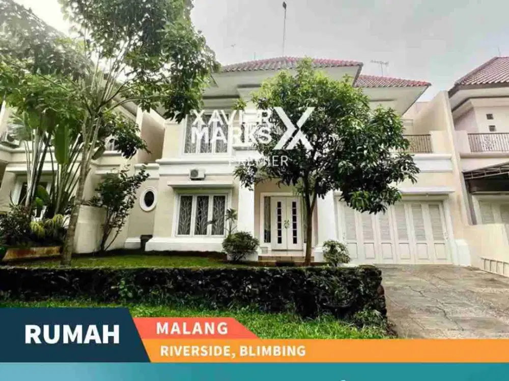 DISEWAKAN/DIJUAL RUMAH PREMIUM MEWAH SEMI FURNISH DI RIVERSIDE, MALANG